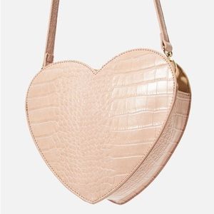 JustFab Pink Heart Crossbody Bag